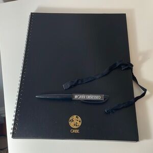 Oribe note book and pencil
